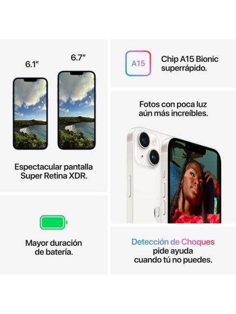 APPLE IPHONE 14 (128 GB) - BLANCO ESTELAR