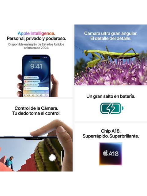 APPLE IPHONE 16 (128 GB) - VERDE AZULADO