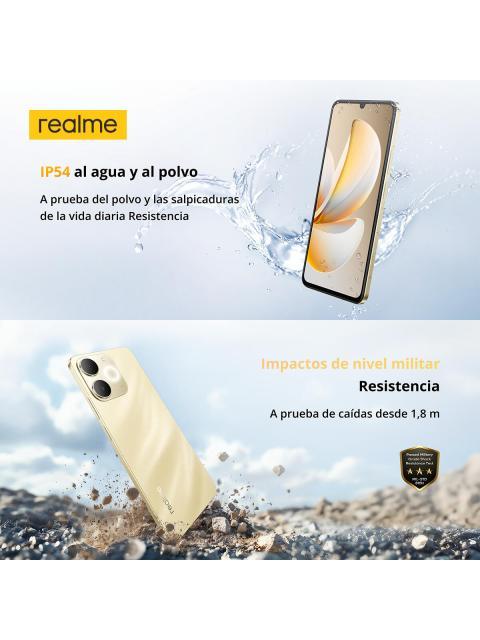 CELULAR REALME NOTE 70 4GB 128GB SMARTPHONE OCTA-CORE CHIPSE BATERIA 6000 MAH CON CARGADOR AMEICICANO 6.74  PANTALLA VERSION MEXICO NUEVO ORIGINAL SELLADO DE FABRICA GARANTIA DORADO
