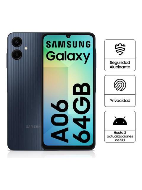 CELULAR SAMSUNG GALAXY A06 64 4GB CAMARA 50+2 8MP 6.7 NEGRO