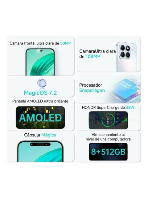 HONOR X8B DUAL SIM 512 GB PLATEADO 8 GB RAM