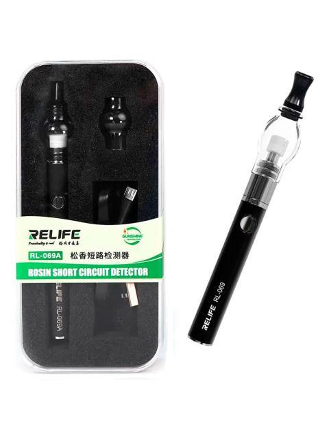 ROSIN DETECTOR DE CORTOCIRCUITO  PLUMA ATOMIZADORA DE COLOFONIA ATOMIZADOR DE CERA RECARGABLE RELIFE COLOR NEGRO