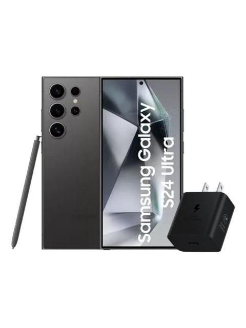 SAMSUNG GALAXY S24 ULTRA 256GB 12RAM TITANIUM BLACK + POWER ADAPTER SAMSUNG 25W