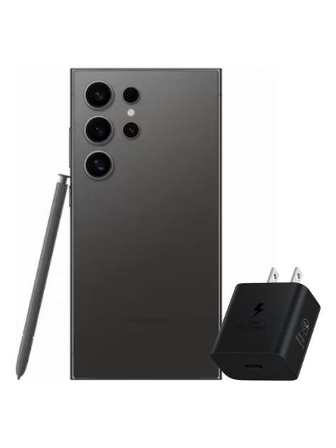 SAMSUNG GALAXY S24 ULTRA 256GB 12RAM TITANIUM BLACK + POWER ADAPTER SAMSUNG 25W