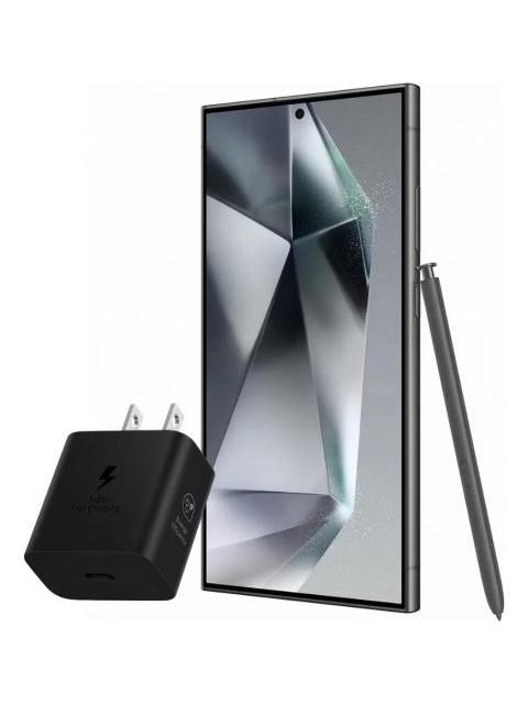 SAMSUNG GALAXY S24 ULTRA 256GB 12RAM TITANIUM BLACK + POWER ADAPTER SAMSUNG 25W