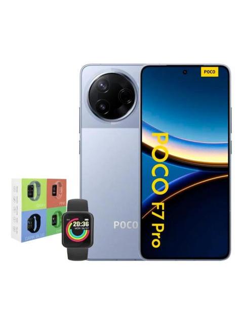 XIAOMI POCOPHONE POCO F7 PRO DUAL SIM 256 GB 12 RAM BLUE + SMARTWATCH MACARON